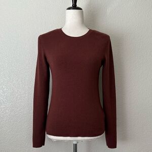Koton Burgundy Metallic Crewneck Long Sleeves Sweater